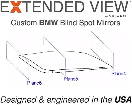 Blind Spot Mirror - Extended View, Premium Real Glass, Custom Fit - Compatible with BMW X2 F39 - Set of 2 (Left & Right)