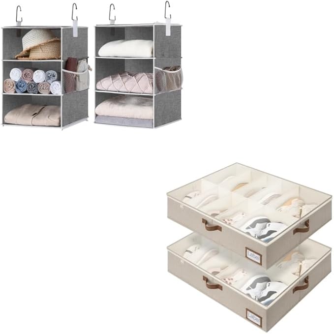 Jumbo Closet Organizers with Under Bed Shoe Storage