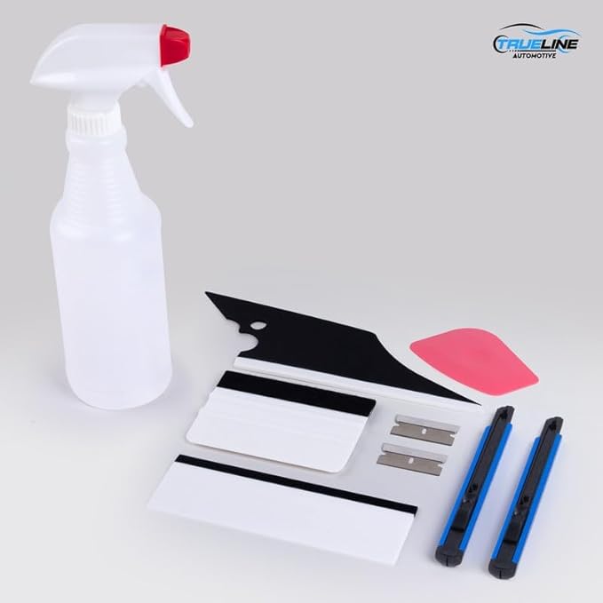 True Line Automotive Window Tint Kit for Cars - 8-Piece Vinyl Wrap Kit - Vinyl Wrap Tool Kit with Window Tint Squeegee, Window Tint Tools for Installing Decals, Solar Film, Wrap Film