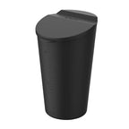 ThinSGO Silicone Trash Can with Lid - Car Cup Holder Trash Bin for Auto, Home, Office (Black)