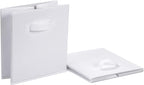 Amazon Basics Collapsible Fabric Storage Cubes Organizer with Handles, Sturdy Storage Bins, White, 10.5-x-10.5-x-11-inch, 6-P