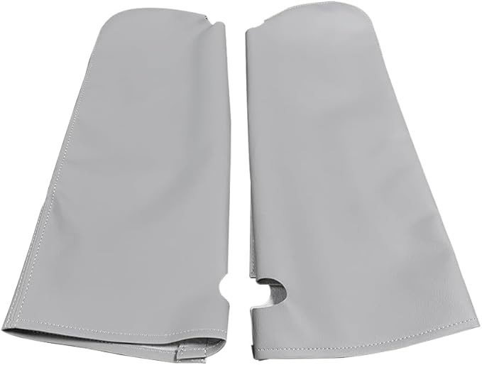 Sun Visor Replacement Cover Skin, Pair Gray Leather Sun Visor Covers Compatible with Chevy Tahoe Suburban/with GMC Yukon 1995-1999