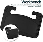 ZONETECH Multi-Functional Portable Car Laptop and Food Steering Wheel Tray 2-Pack - Black Table/Car Vehicle Seat Portable Mount Tray Laptop Notebook Table Eating Desk