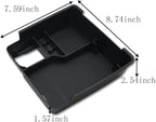 Muslogy for 2022+ Frontier Accessories Center Console Organizer Insert Tray Storage Box Armrest Organizer Compatible with Frontier 2022 2023 2024 2025 2026(Black Leather)