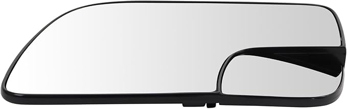 TRQ Left Mirror Glass Snap On Clear Compatible with 2016-2019 Ford Explorer 2013-2019 Ford Police Interceptor Utility FO13242
