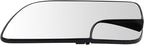 TRQ Left Mirror Glass Snap On Clear Compatible with 2016-2019 Ford Explorer 2013-2019 Ford Police Interceptor Utility FO13242