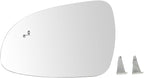 TRQ Driver Side Mirror Glass Heated Blind Spot Indicator Compatible with 2017-2022 Kia Sportage KI1324125
