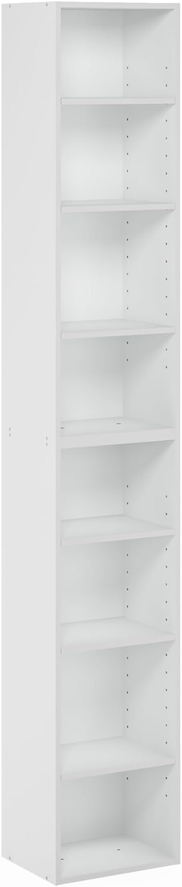 Furinno PASIR Book Shelf, 8-Tier Bookshelf, Bookcase with Open Shelf, 9.3 x 11.8 x 70.9, for Living Room, Bedroom, Home Offic