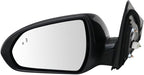 Side Mirror 2pcs Left & Right Paint to Match Power Heated Operate Exterior Door Rear View Blind Spot Detection Plastic 87620F