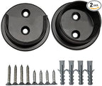 QCAA Extra Heavy Duty Premium Solid Brass Closet Pole Socket Set, 1-1/2 inch, with Stainless Screws, Oil_Rubbed Bronze, 1 Pai
