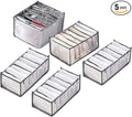 5PCS Wardrobe Clothes Organizer - Foldable Closet Drawer Organizer for Clothes, Portable Closet Organizers and Storage Bins, 