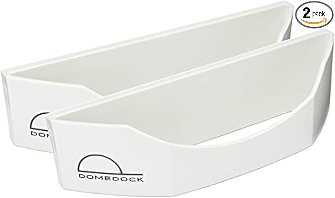Dome Dock The Original USA-Made Hat Rack and Compact Hat Organizer for Wall Installation, 20 Hat Capacity, White (2 Pack)