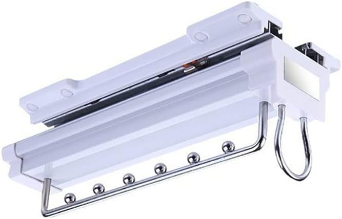 Closet Rods Clothes Rail Extendable Coat Hanger, Alloy Trouser Rack for Wardrobe, Double Slide, Multifunctional Storage, Hang