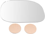 TRQ Driver Side Mirror Glass Manual Peel and Stick Compatible with 1997-2003 Ford F-150 1997-1999 F-250 2004 F-150 Heritage F