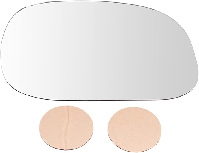 TRQ Driver Side Mirror Glass Manual Peel and Stick Compatible with 1997-2003 Ford F-150 1997-1999 F-250 2004 F-150 Heritage F