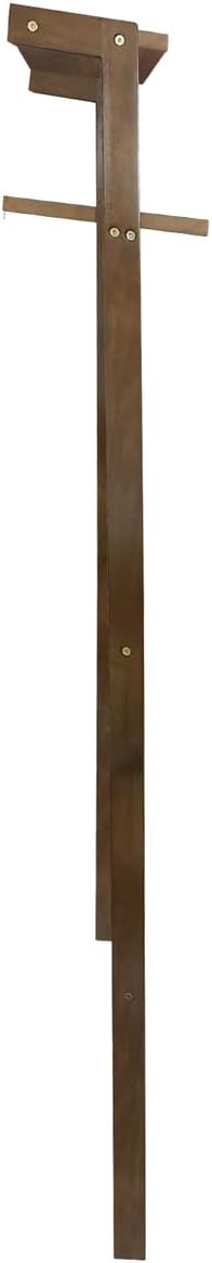 Solid Wood Decorative Ladder - Leaning Blanket Rack for Home Decor Rubbed Walnut