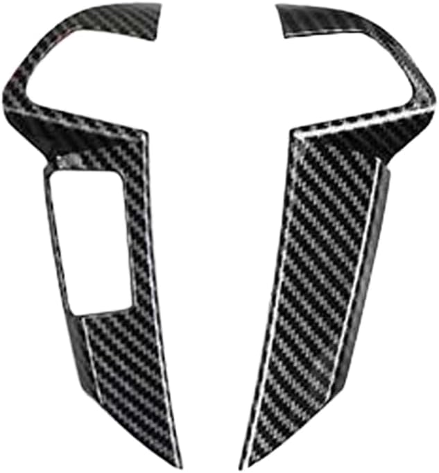 Carbon Fiber Style Steering Wheel Trim Cover Frame ABS Decal Interior Moulding AccessoriesFit for Honda Accord 2008 2009 2010 2011 2012 (Button on The Left Side)