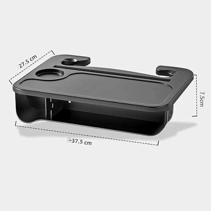 2 in 1 Steering Wheel Desk Compatible with Tesla Model 3/Model Y/Model S/Model X, Multifunction Steering Wheel Tray Laptop Table Car Seat Organizer Auto Interior Accessories