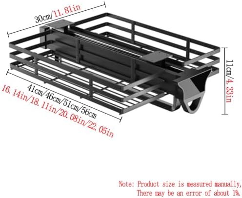 Adjustable Clothes Rail - Extendable Hanger Rack for Trousers & Garments - Space-Saving Wardrobe Organizer - 56Cm Clothes Sto