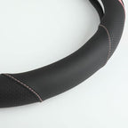 Car Steering Wheel Cover, Leather Steering Wheel Cover Pink Universal 14.5-15 Inch Microfiber Leather Anti-Slip Breathable Au