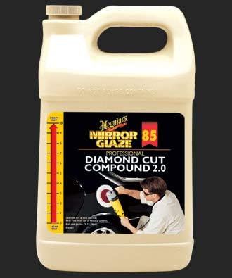 Meguiar’s Diamond Cut Compound 2.0 M8501, Low-Swirl Car Compound for High-Solids Paints, Safe and Effective on Glossy Paints, Features Low-Dusting, Low-Splatter Formula for Easy Clean-up, 1 Gal