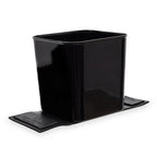 Car Trash Can for Vehicles Leakproof Compact Garbage Bin w/Stability Flap, Anti-Slip Base, Portable Trash Holder for Cars, Trucks, SUVs, Minivans (Black, Large)
