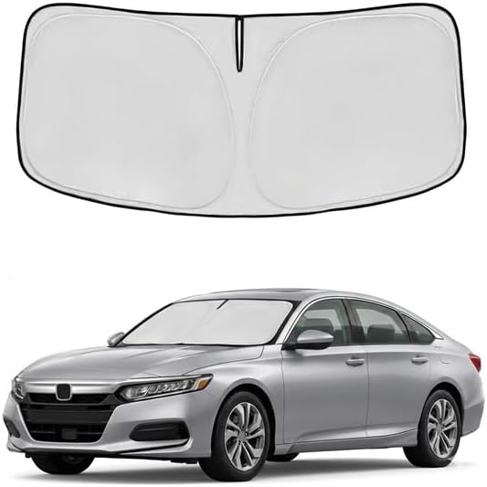 for Honda Accord 2022 2023 2024 2025 2026 Windshield Sun Shade - Foldable Front Window Shade Windshield Cover Custom Fit Honda 11th Gen Accessories Sun Visor Shade Blocks UV Rays Accessories