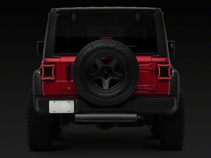 Raxiom LED Tail Lights; Black Housing; Smoked Lens Compatible For 18-26 Jeep Wrangler JL w/Factory Halogen Tail Lights & w/o 