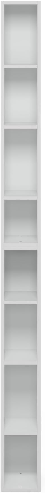 Furinno Fulda Book Shelf, 8-Tier Bookshelf, Bookcase with Space Saving Storage Shelf, 9.2 x 5.9 x 70.9, for Living Room, Bedr