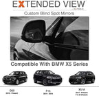Blind Spot Mirrors- Compatible with BMW X5 Extended View - 2 Piece Set (Left & Right)