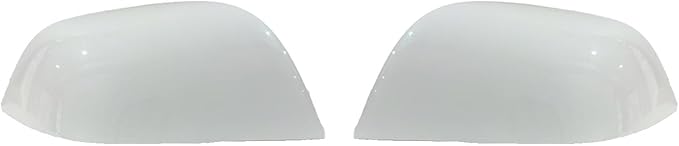 Compatible with Tesla Model 3 Side Mirror Cover Replacement 2017 2018 2019 2020 2021 2022 2023 2024, Left & Right Side Rearview Mirror Cover Cap for Model 3 Accessories(White) 2pcs