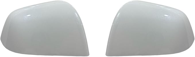 Compatible with Tesla Model Y Side Mirror Cover Replacement 2021 2022 2023 2024, Left & Right Side Rearview Mirror Cover Cap for Model Y Accessories(white)2pcs