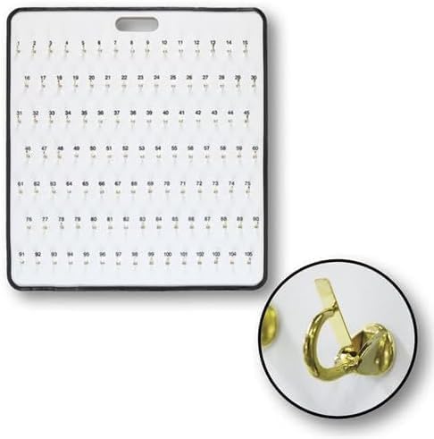MICRO TEC Masonite Key Holder Wall Mount with 38 Spring-Lock Hooks 16" × 23-1/2" – Wall Mounted Key Organizer Board with Meta