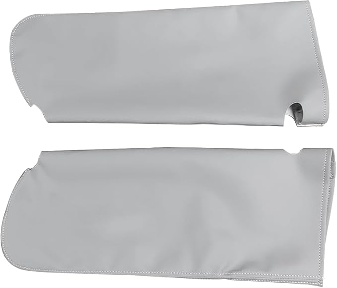 Sun Visor Replacement Cover Skin, Pair Gray Leather Sun Visor Covers Compatible with Chevy Tahoe Suburban/with GMC Yukon 1995-1999