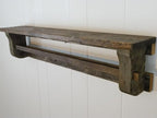 Reclaimed Wood Quilt & Towel Ladder | Distressed Primitive Shelf for Rustic, Cottagecore & Farmhouse Decor