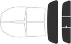 Rvinyl Window Tint Kit Compatible with Nissan Frontier 2022-2024 (4 Door Crew Cab) - Rear Windshield Precut Kit - 20%
