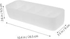 2pcs Plastic Socks Organizer with Compartments Stackable Drawer Storage Box for Underwear Gloves and Accessories White