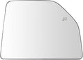 TRQ Right Upper Mirror Glass Heated Convex Snap On Compatible with 2015-2020 Ford F-150 2017-2022 Ford F-250 Super Duty F-350