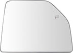 TRQ Right Upper Mirror Glass Heated Convex Snap On Compatible with 2015-2020 Ford F-150 2017-2022 Ford F-250 Super Duty F-350
