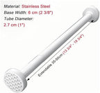 Adjustable Closet Rods - No Drill Extendable Clothes Rail for Windows & Bathroom, Space-Saving Wardrobe Organizer, White 3550