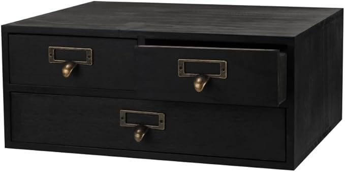 Wooden Storage Box Apothecary Drawers Vintage Wooden Box Wood Desktop Organizer Countertop Drawers Library Card Catalog Cabin