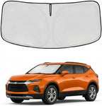Windshield Sun Shade for Chevy Blazer 2024 2025 2026 Sunshade Front Window Shade Custom Fit Blazer Accessories Sun Visor Foldable Shade Blocks UV Rays Accessories