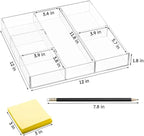 HIIMIEI Acrylic Drawer Organizer, 6 Section Clear Makeup Tray Organizer for Drawer Office Bedroom(11.8x11.8 inch)