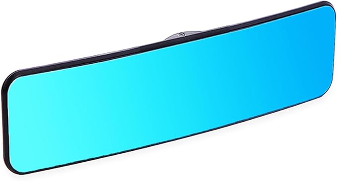SkycropHD Anti Glare Rear View Mirror for Car, Clip on Wide Angle Panoramic Rearview Mirror Eliminate Blind Spots – Convex, Blue