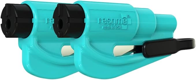 resqme The Original Compact Emergency Keychain Car Escape Tool, Seatbelt Cutter and Window Breaker, Made in USA, Pack of 2