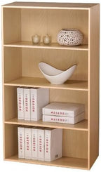 Furinno PASIR Book Shelf, 4-Tier Bookshelf, Bookcase with Open Shelf, 9.4 x 23.6 x 41.7, for Living Room, Bedroom, Home Offic