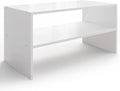 2-Tier Stackable White Shoe Rack, Wooden 2-Shelf Shoe Organizer Freestanding Shoe Storage Stand for 6-9 Pairs, Perfect for Cl