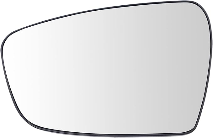 TRQ Left Mirror Glass Heated with Backing Plate For Factory Equipped Mirrors Only Compatible with 14-16 Kia Forte without Bli