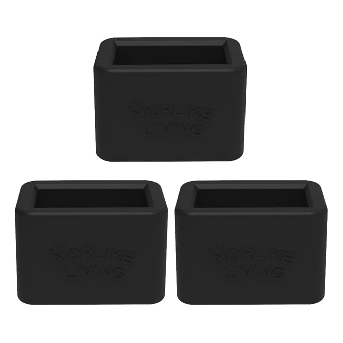 Morlike Silicone Buckle Holder Booster (Black, 3 Pack)