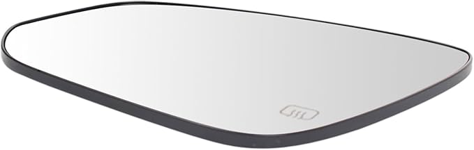 TRQ Driver Side Mirror Glass Heated with Backing Plate For Factory Equipped Mirrors Compatible with 2014-2019 Toyota Highland